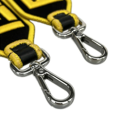 Fendi Shoulder Strap You Black and Yellow Zucca Pattern Leather