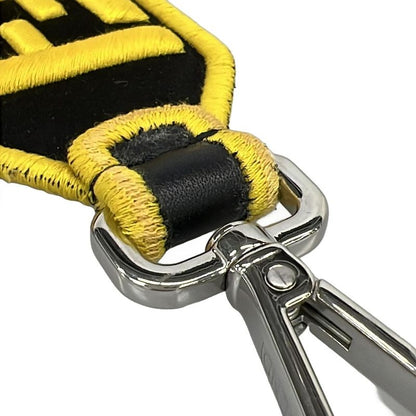 Fendi Shoulder Strap You Black and Yellow Zucca Pattern Leather