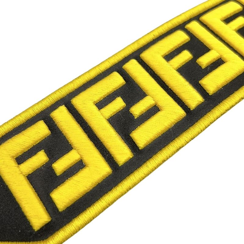 Fendi Shoulder Strap You Black and Yellow Zucca Pattern Leather