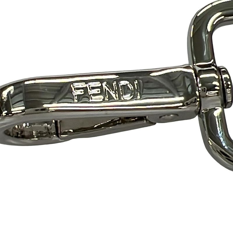 Fendi Shoulder Strap You Light Blue and Orange Flower Ribbon Leather