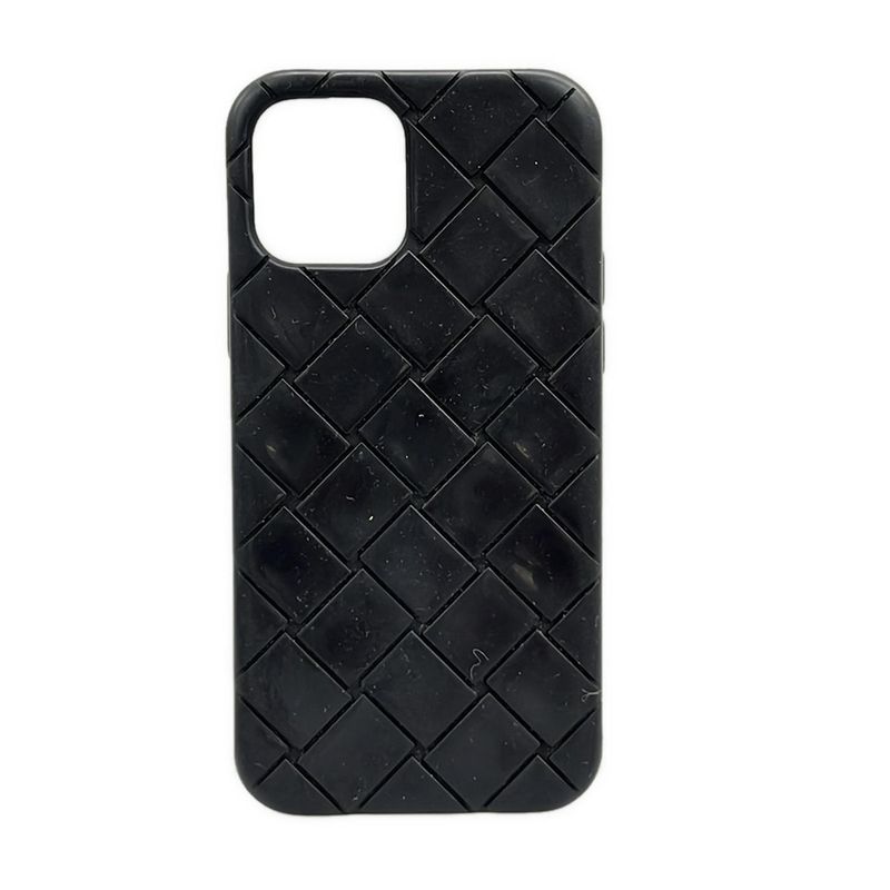 Bottega Veneta Cell Phone Case in Maxi Intrecciato Black
