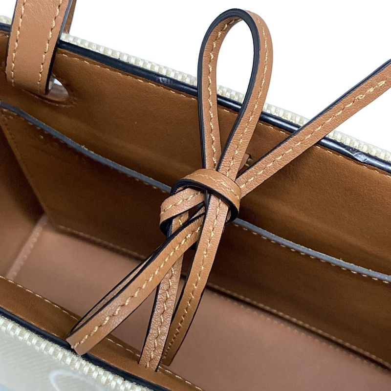 Loewe Tote Bag - Beige White and Brown Leather