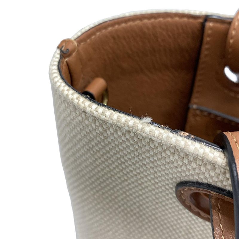 Loewe Tote Bag - Beige White and Brown Leather