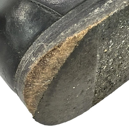 Chanel Flat Shoes 35 Ladies Black Coco Stitch Outsole Reupholstered Leather