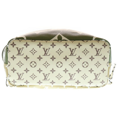 Louis Vuitton Neverfull MM Monogram Giant Pouch Tote Bag Green/white M44568 Rfid