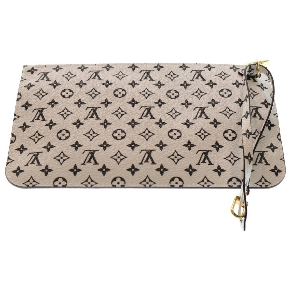 Louis Vuitton Neverfull MM Monogram Giant Pouch Tote Bag Green/white M44568 Rfid