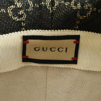 Gucci GG Canvas Denim Bucket Hat Hat Black 576371 3haf8