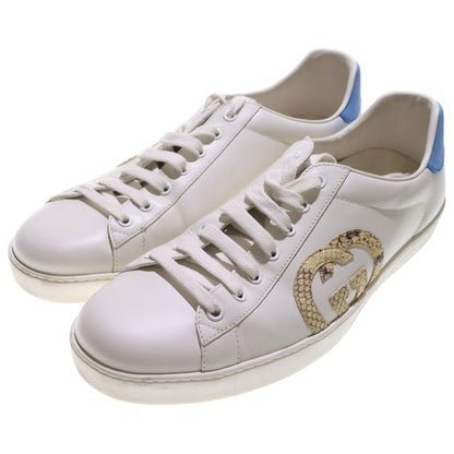 Gucci Interlocking G Leather Low Cut Sneakers White