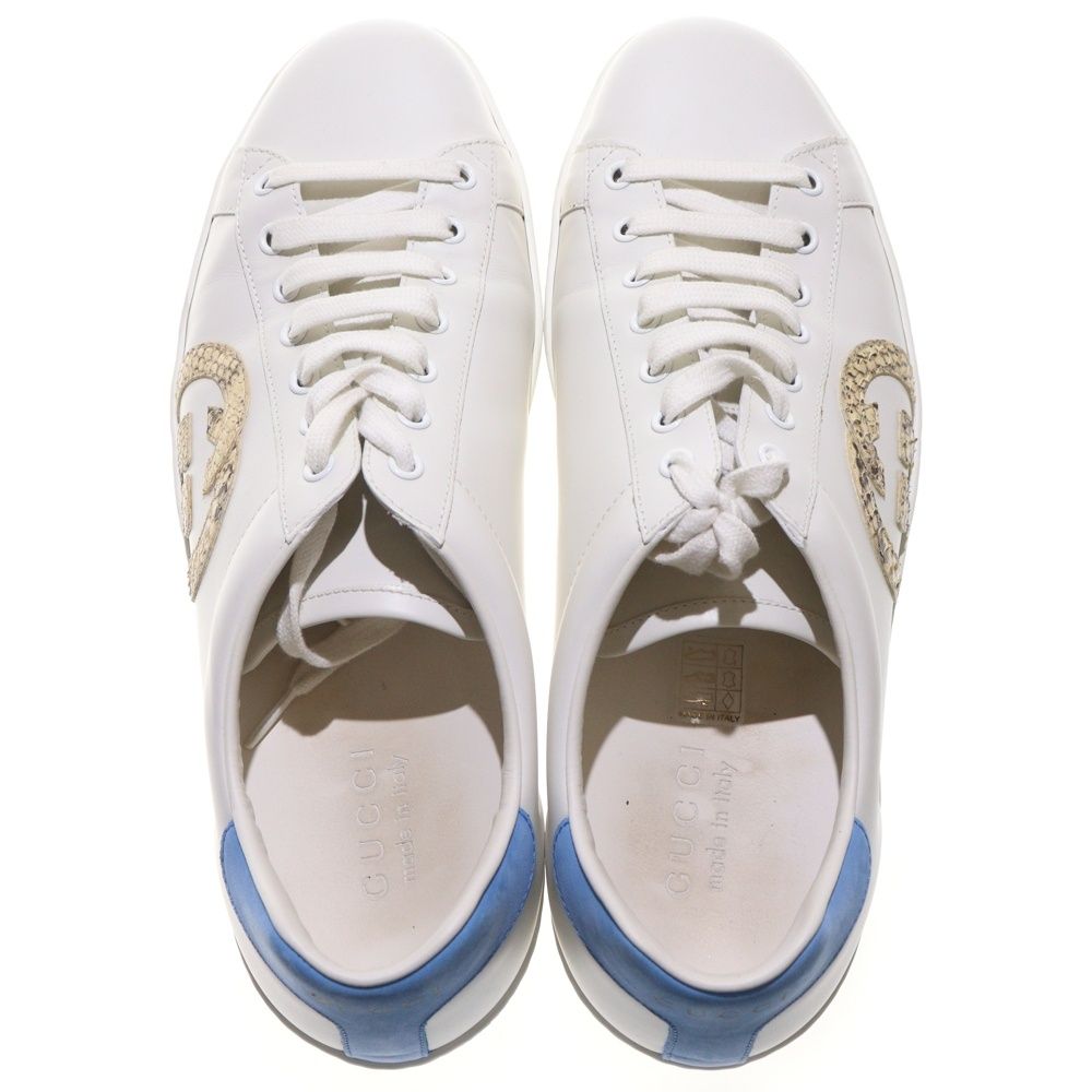 Gucci Interlocking G Leather Low Cut Sneakers White
