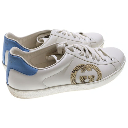 Gucci Interlocking G Leather Low Cut Sneakers White