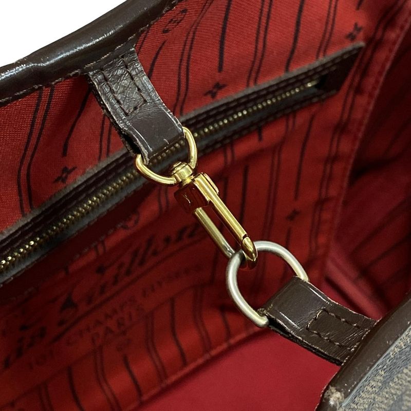 Louis Vuitton Damier Neverfull MM N51105 Ebène Tote Bag