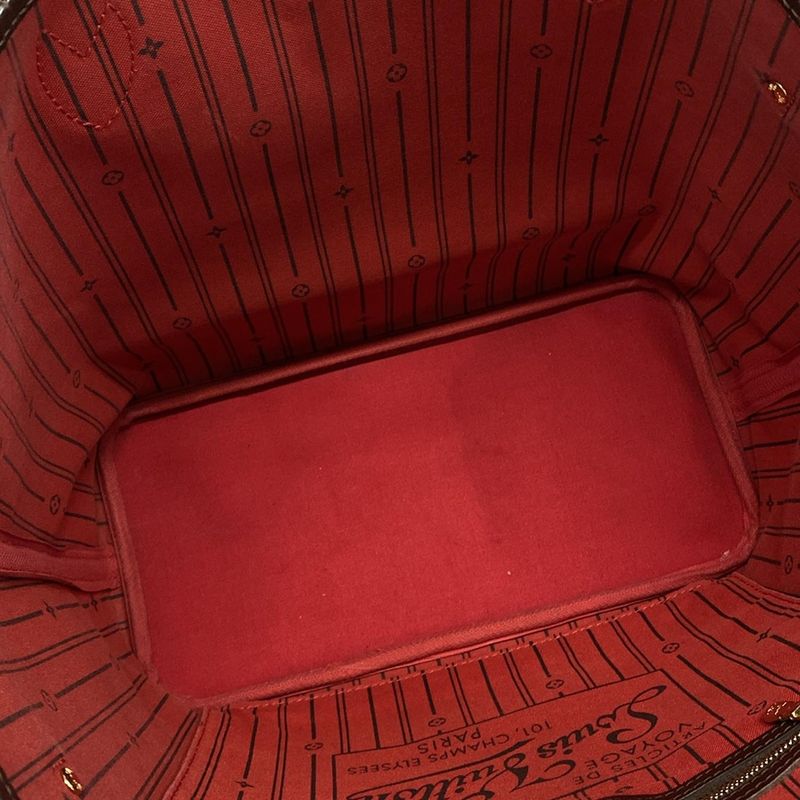 Louis Vuitton Damier Neverfull MM N51105 Ebène Tote Bag