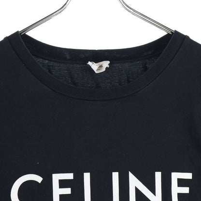 Celine 22aw Loose Fit Logo Print Short Sleeve T-Shirt Cut and Sewn Black
