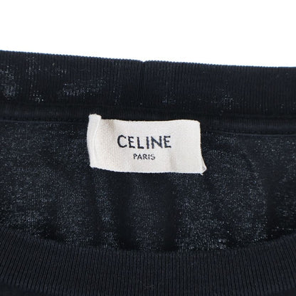 Celine 22aw Loose Fit Logo Print Short Sleeve T-Shirt Cut and Sewn Black