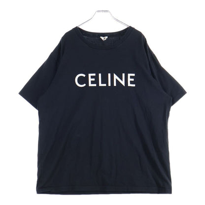 Celine 22aw Loose Fit Logo Print Short Sleeve T-Shirt Cut and Sewn Black