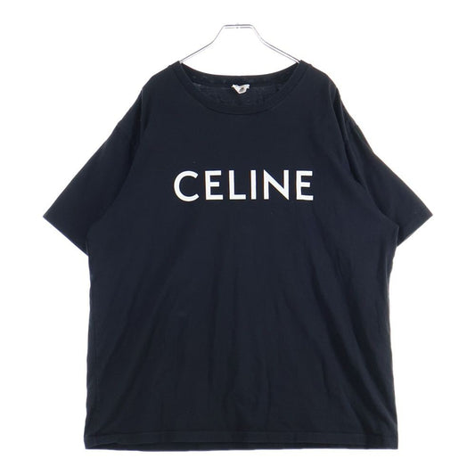 Celine 22aw Loose Fit Logo Print Short Sleeve T-Shirt Cut and Sewn Black
