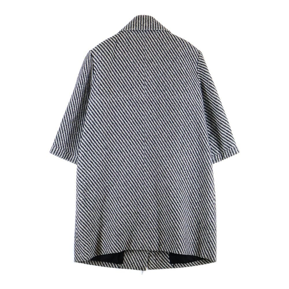 Chanel Coco Mark Button Striped All Over Pattern Tweed Stainless Steel Collar
