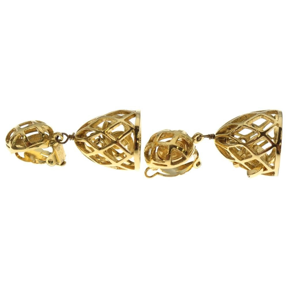 Chanel Birdcage Coco Mark Earring Gold