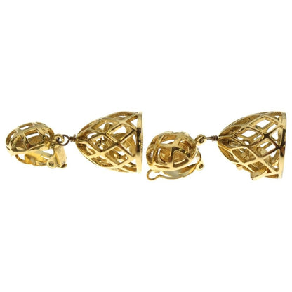 Chanel Birdcage Coco Mark Earring Gold