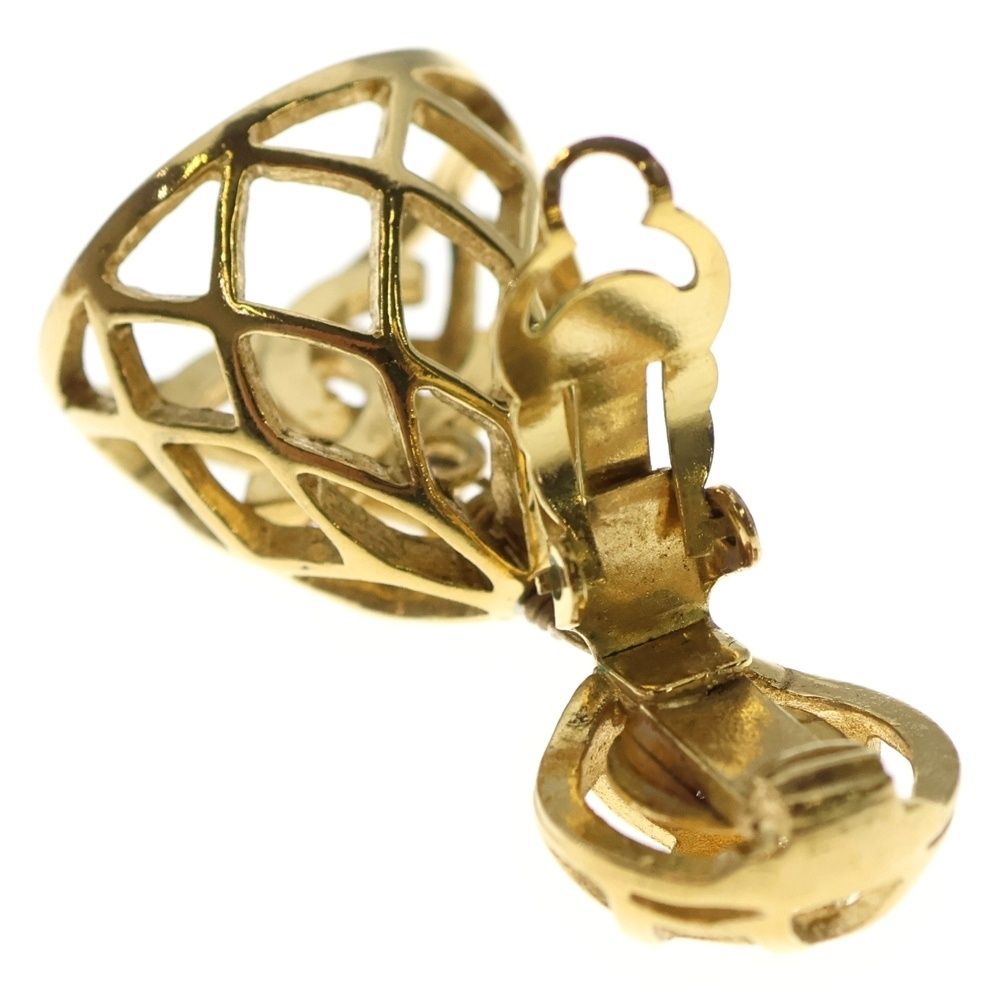 Chanel Birdcage Coco Mark Earring Gold