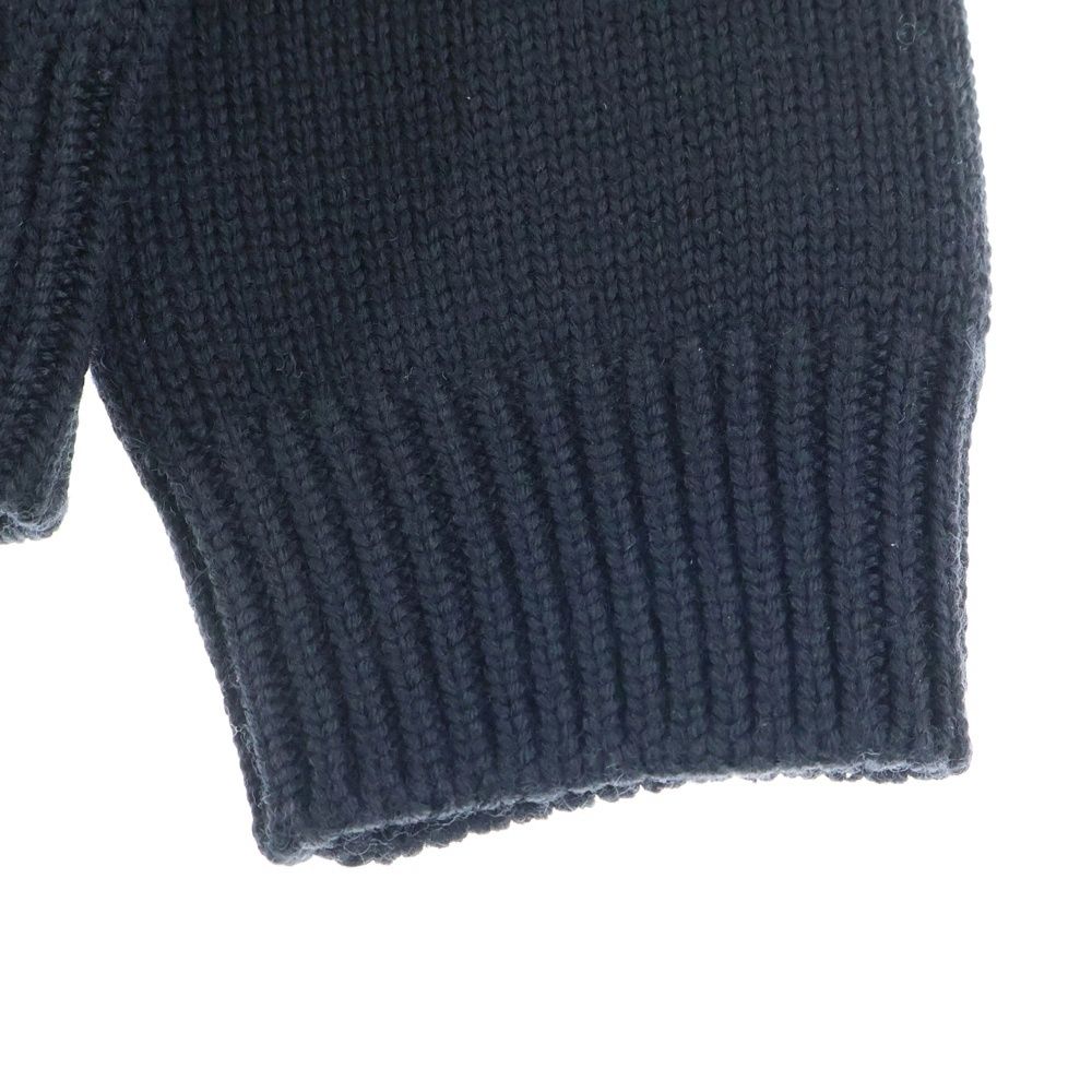 Fendi Girocollo Wording Fendi Knit Front Logo Crew Neck Knit Sweater Black