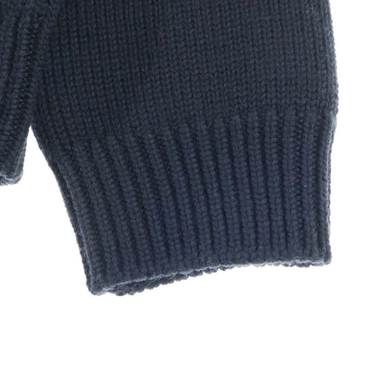 Fendi Girocollo Wording Fendi Knit Front Logo Crew Neck Knit Sweater Black