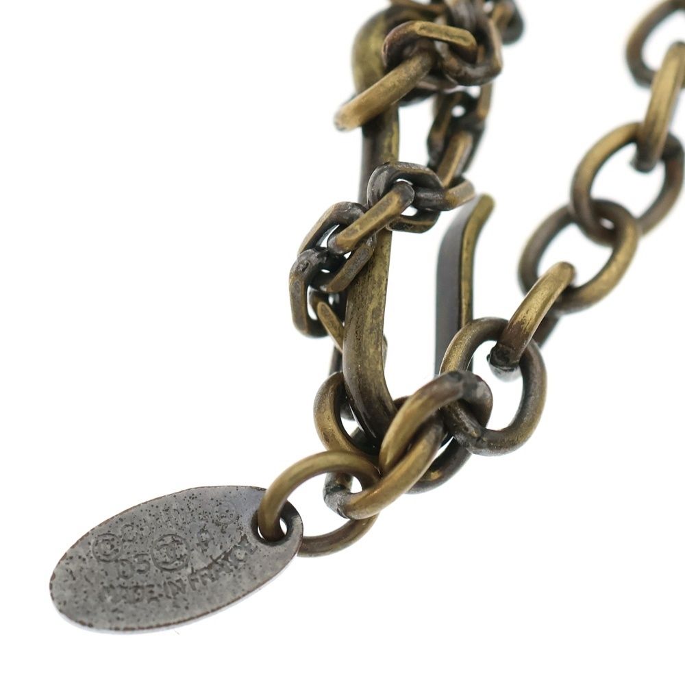 Chanel Cocomark Necklace Pendant Chain Red X Black GP