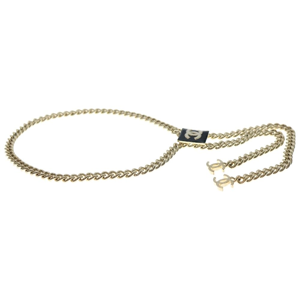 Chanel Cocomark Chain Belt Gold GP B22a