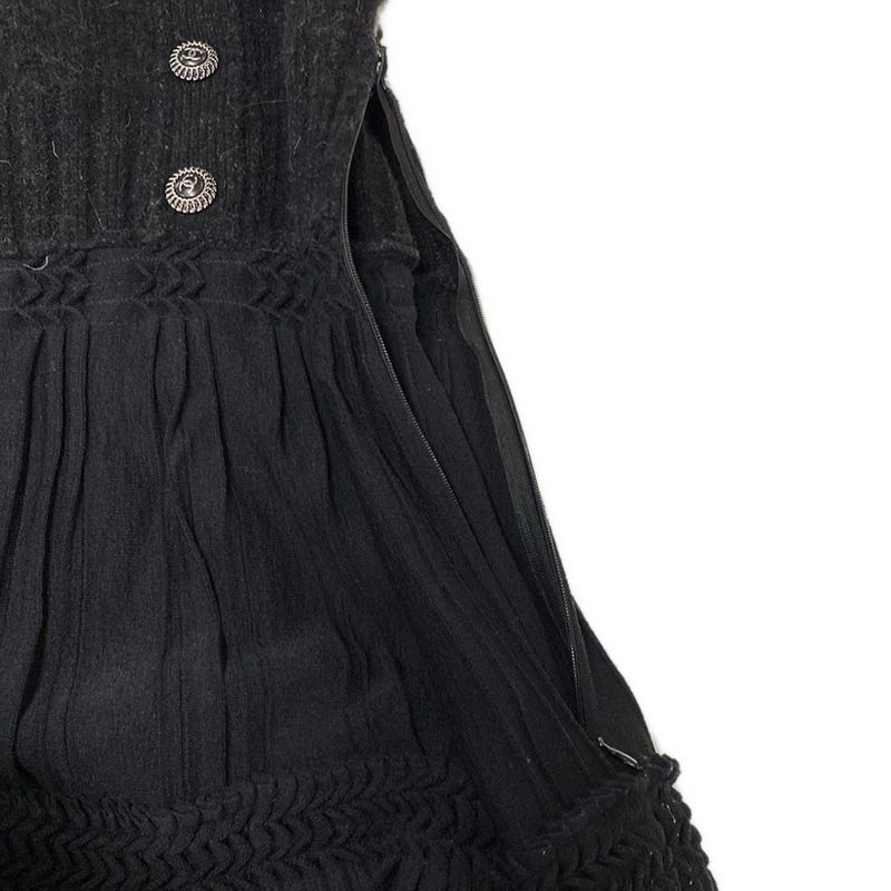 Chanel Dress Size 36 S Women - P34252k00949 Dark Gray and Black Long Sleeves