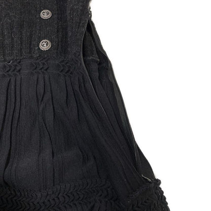 Chanel Dress Size 36 S Women - P34252k00949 Dark Gray and Black Long Sleeves