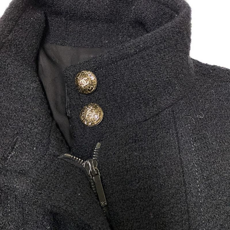 Chanel Coat Size 34 S Women - P50242 Black Long Sleeves (2014/2015) Tweed Coco