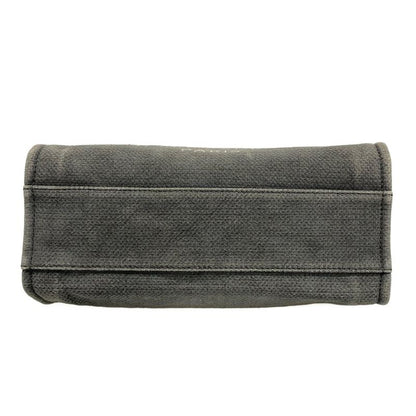 Chanel Tote Bag Deauville Line MM Gray X Black Chain Shoulder Silver Hardware