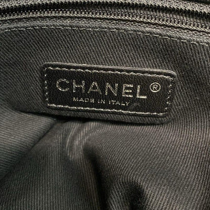 Chanel Tote Bag Deauville Line MM Gray X Black Chain Shoulder Silver Hardware