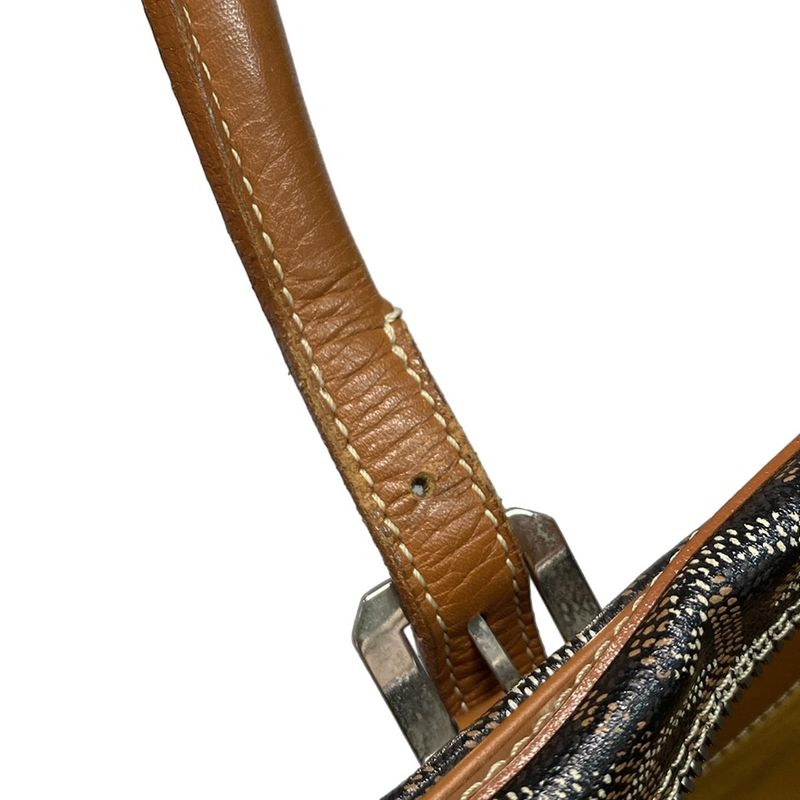 Goyard Business Bag Ambass Ade MM Briefcase Black and Brown Leather