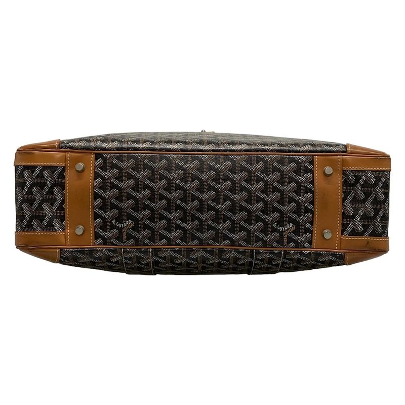 Goyard Business Bag Ambass Ade MM Briefcase Black and Brown Leather