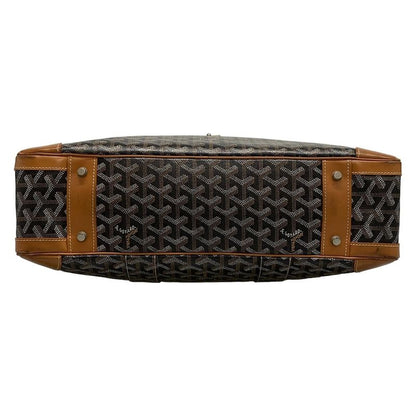 Goyard Business Bag Ambass Ade MM Briefcase Black and Brown Leather