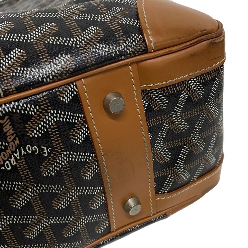Goyard Business Bag Ambass Ade MM Briefcase Black and Brown Leather