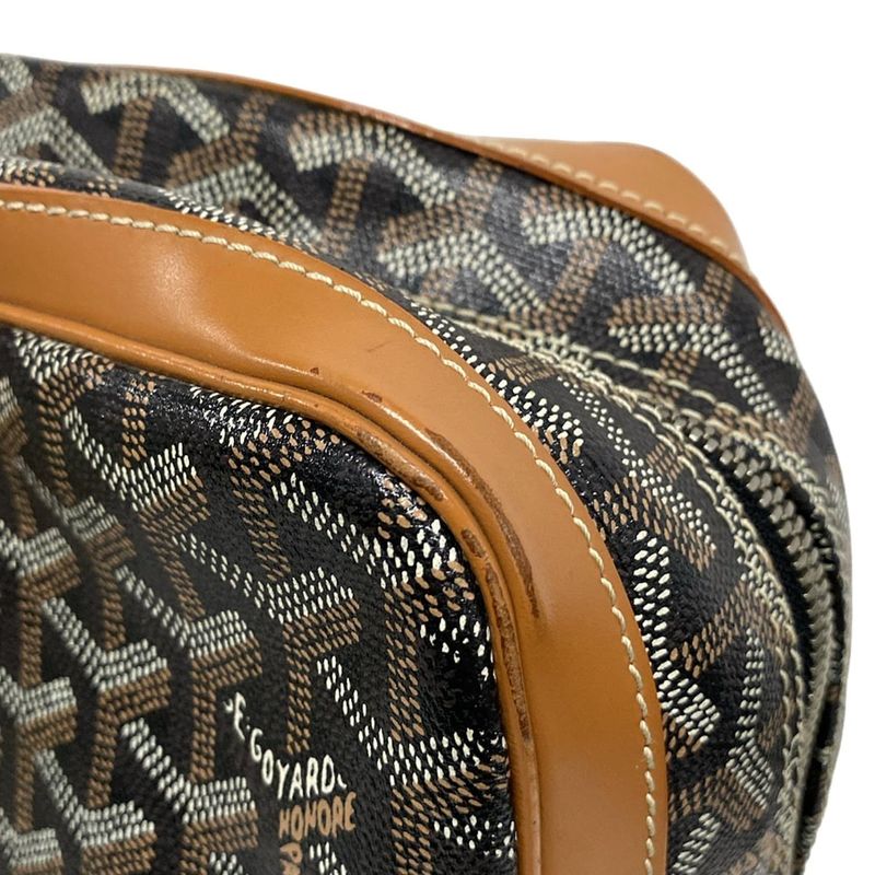 Goyard Business Bag Ambass Ade MM Briefcase Black and Brown Leather