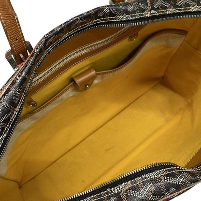 Goyard Business Bag Ambass Ade MM Briefcase Black and Brown Leather