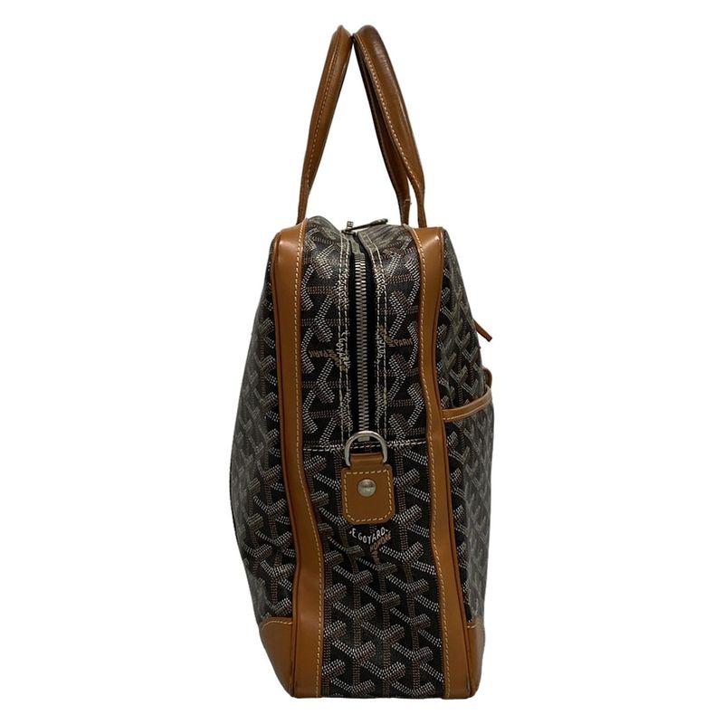 Goyard Business Bag Ambass Ade MM Briefcase Black and Brown Leather
