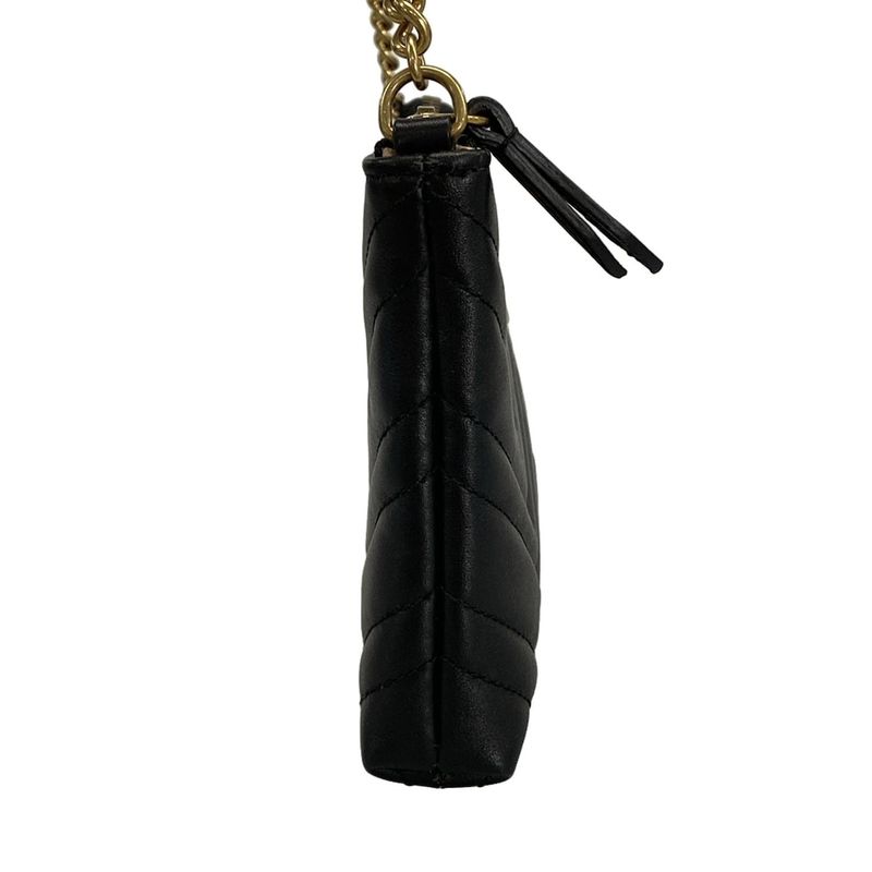 Gucci Shoulder Bag Ggmarmont 443447 Black Chain Wallet Leather