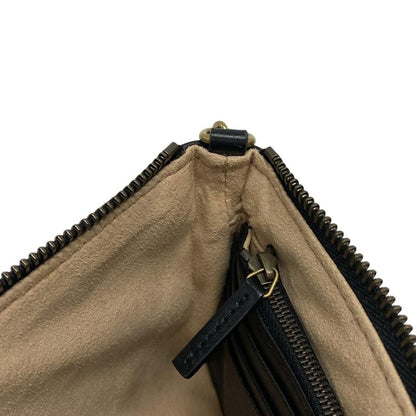 Gucci Shoulder Bag Ggmarmont 443447 Black Chain Wallet Leather