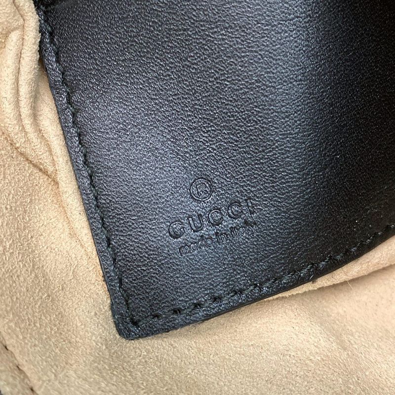 Gucci Shoulder Bag Ggmarmont 443447 Black Chain Wallet Leather