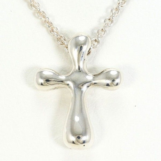 Tiffany & Co Small Cross Silver Necklace Total Weight Approx 2.6g Approx 41cm