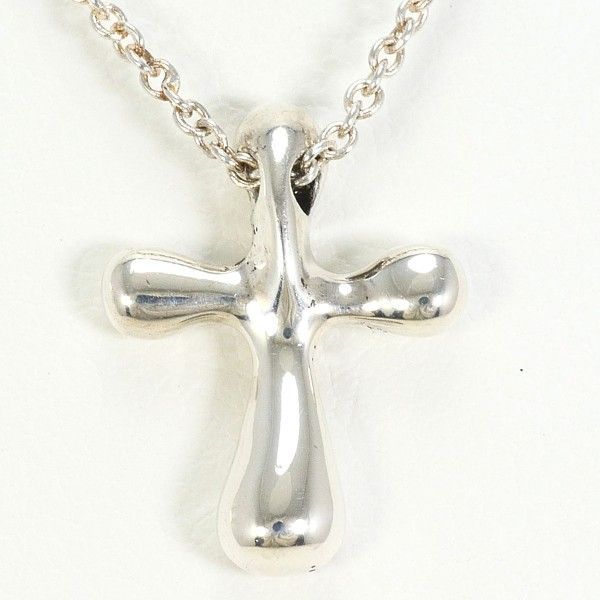 Tiffany & Co Small Cross Silver Necklace Total Weight Approx 2.6g Approx 41cm