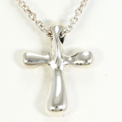 Tiffany & Co Small Cross Silver Necklace Total Weight Approx 2.6g Approx 41cm