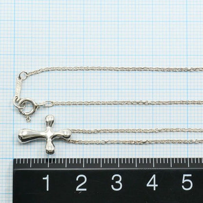 Tiffany & Co Small Cross Silver Necklace Total Weight Approx 2.6g Approx 41cm