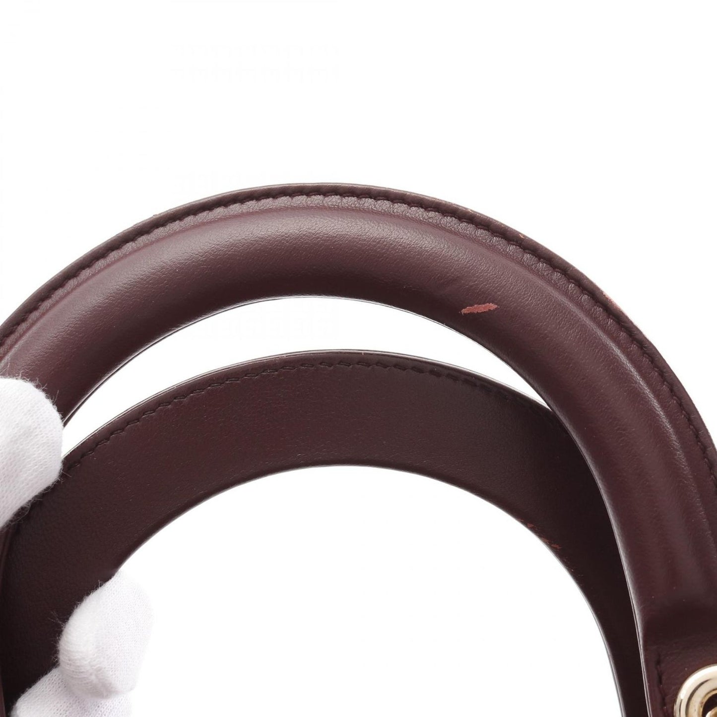 Dior Handbag Lady Dior Cannage Red/Purple/Wine Red Leather Lady Dior Cannage