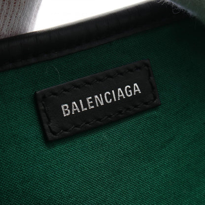 Balenciaga Tote Bag Navy Cabas S 339933 Green/Black Wool Leather Navy Cabas S