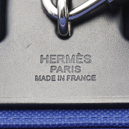 Hermes Handbag Herbag Her Bag Zip Pm H068675ckaq Blue Billiard/Blue